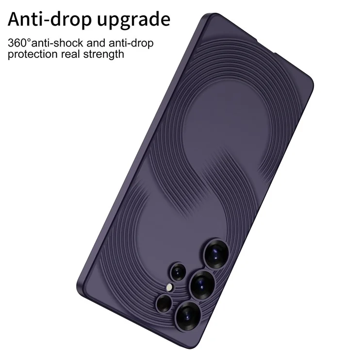 GKK Für Samsung Galaxy S25 Ultra Hülle Hartplastik Ultra Dünn Rückseite Handyhülle S-Form Design - Lila