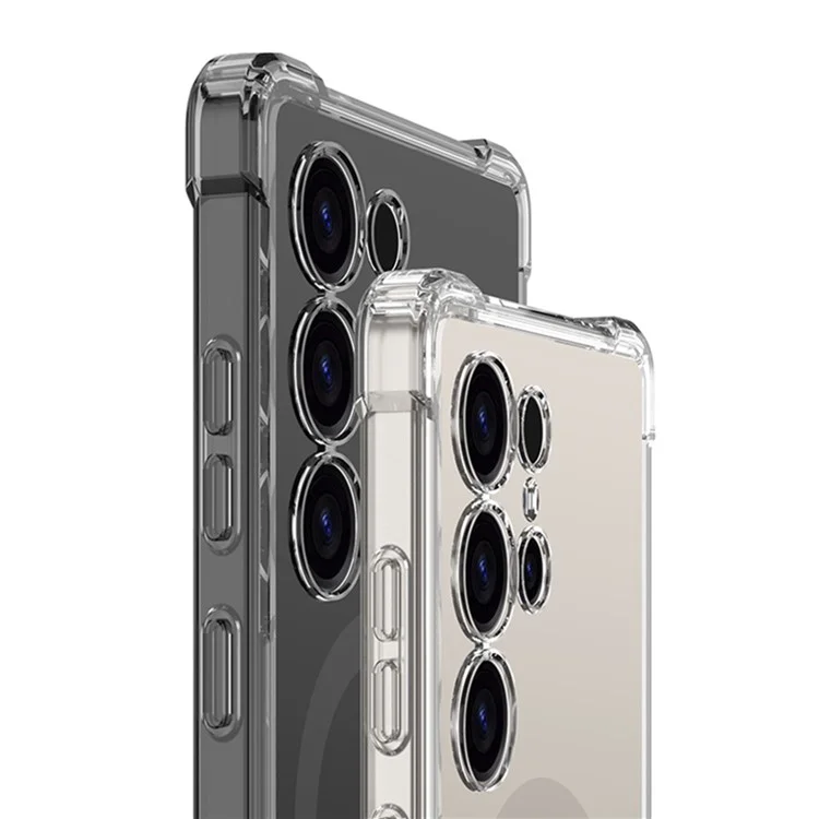 GKK Per Samsung Galaxy S25 Ultra Cover Custodia Magnetica Airbag Design AG TPU + PC Retro Telefono - Viola