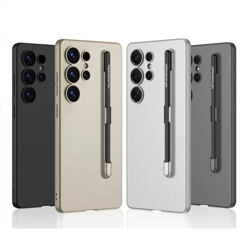 GKK Pour Samsung Galaxy S25 Ultra Coque avec Stylet Résistant aux Chocs Étui Rigide Fin pour Téléphone - Argent