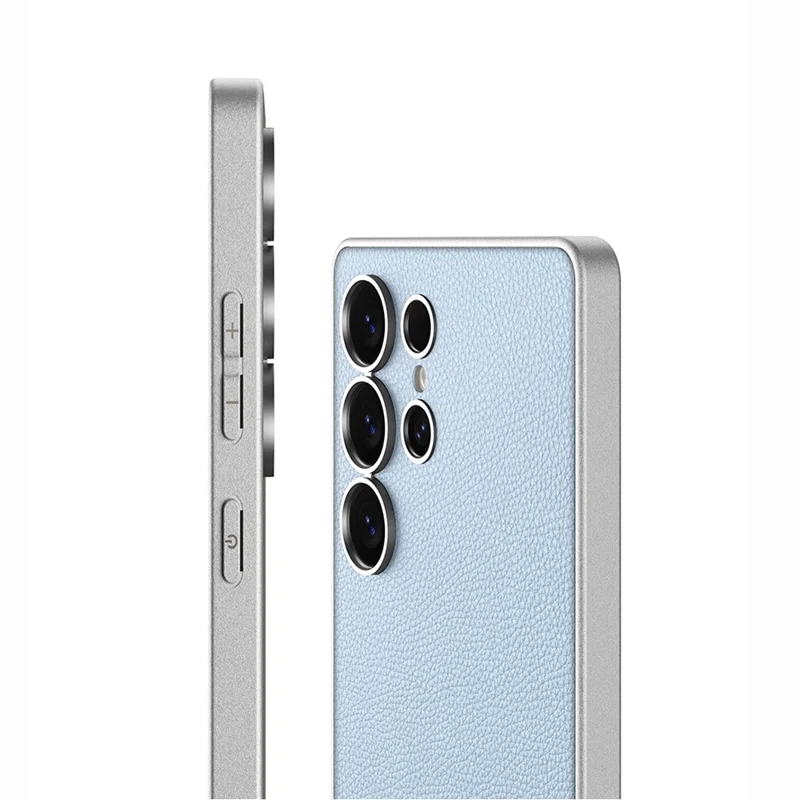 GKK For Samsung Galaxy S24 Ultra Case Fur PU + TPU + PC Shockproof Phone Cover - Titanium Blue