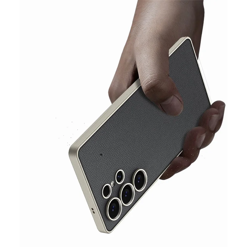 GKK For Samsung Galaxy S24 Ultra Case Fur PU + TPU + PC Shockproof Phone Cover - Titanium Blue
