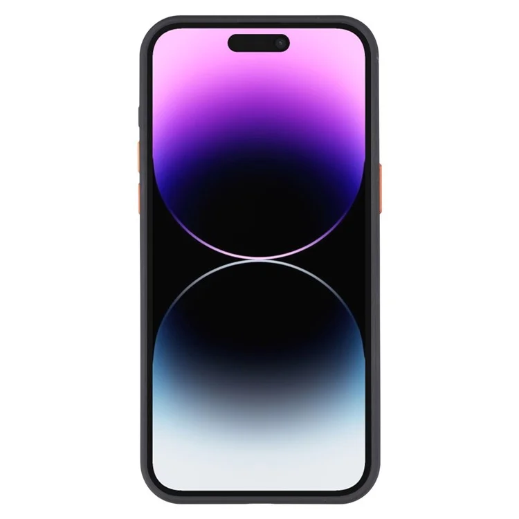 Für iPhone 14 Pro Max Magnetische Hülle Skin Touch TPU + PC Rückseite Handyhülle - Schwarz