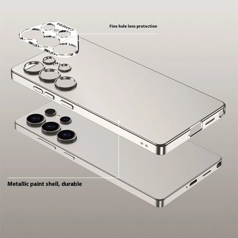 GKK For Samsung Galaxy S25 Ultra Case Protective Hard PC Phone Back Cover with Clear Lens Hole - Grey