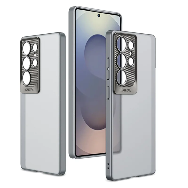 GKK For Samsung Galaxy S25 Ultra Case Skin Touch Translucent Hard PC Phone Back Cover Dragon Scale Design - Grey