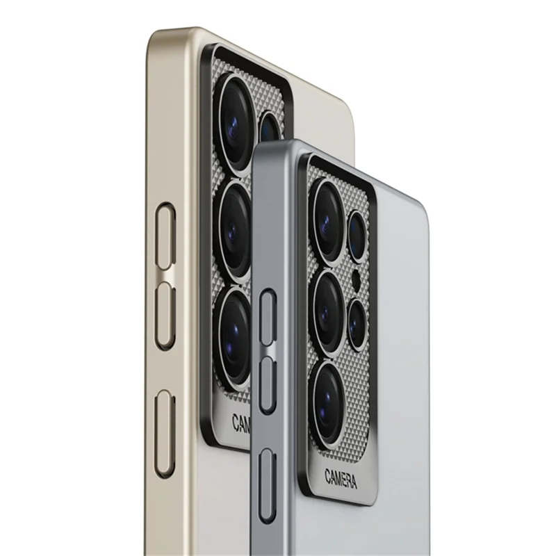 GKK For Samsung Galaxy S25 Ultra Case Skin Touch Translucent Hard PC Phone Back Cover Dragon Scale Design - Grey