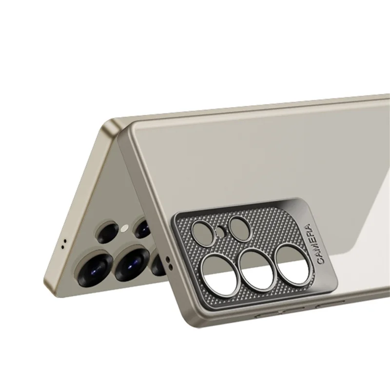 GKK For Samsung Galaxy S25 Ultra Case Skin Touch Translucent Hard PC Phone Back Cover Dragon Scale Design - Grey