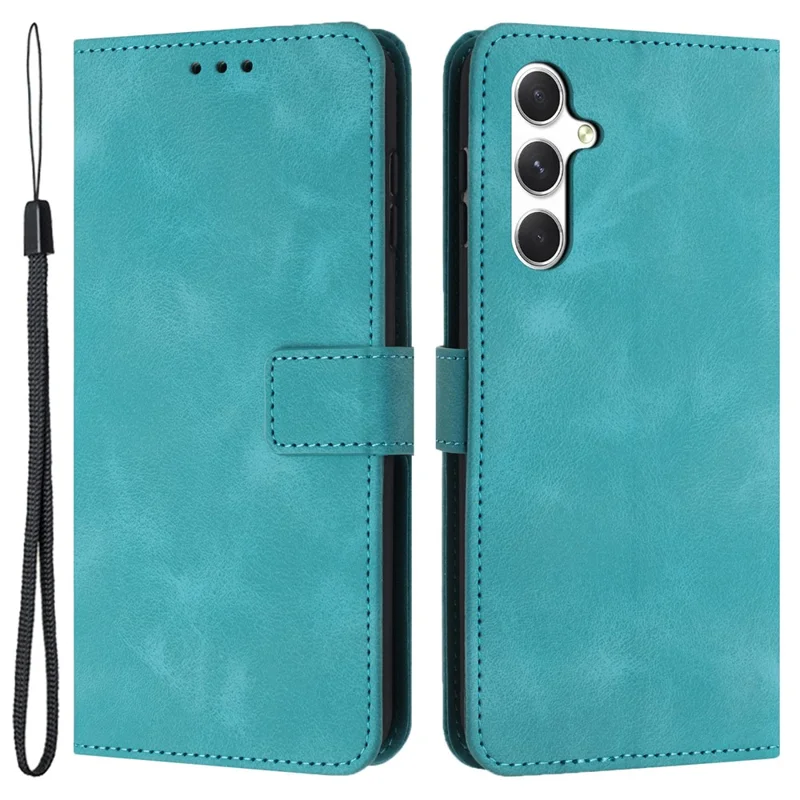 Voor Samsung Galaxy A56 5G hoesje effen lederen portemonnee beschermhoes - Groen