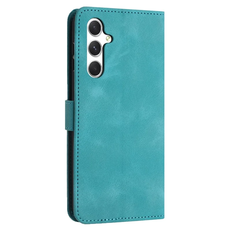 Voor Samsung Galaxy A56 5G hoesje effen lederen portemonnee beschermhoes - Groen