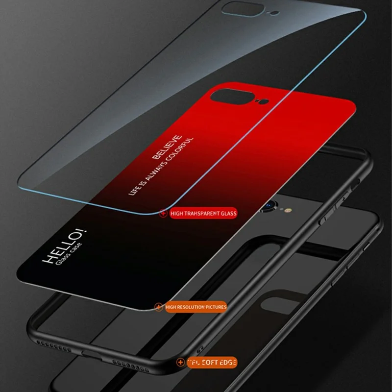Per Xiaomi Poco F7 Pro 5G Custodia Anti-graffio Vetro temperato + PC+TPU Custodia per telefono - Sfumatura rosa blu