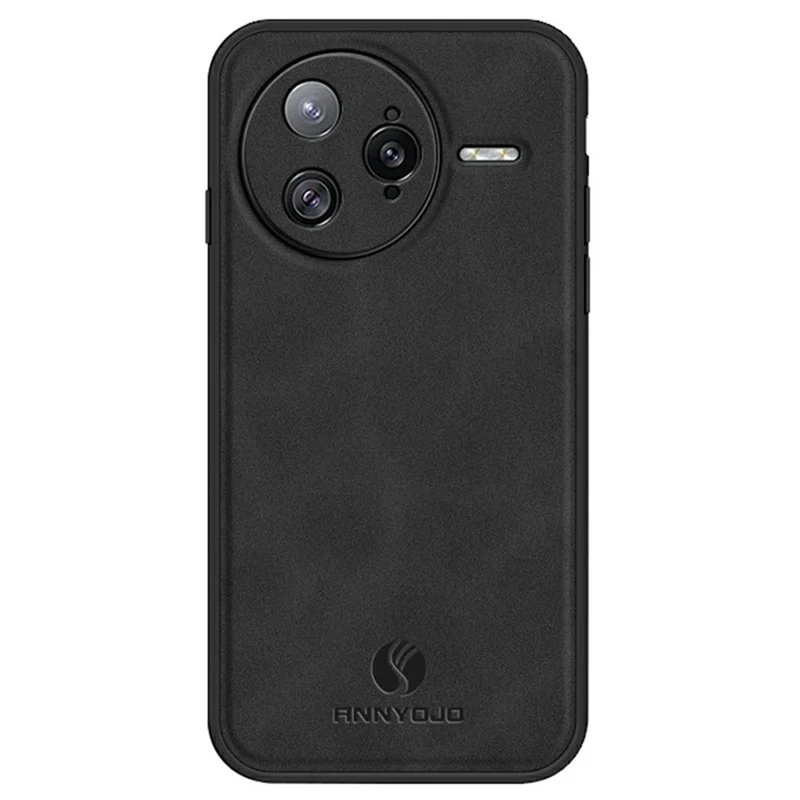 ANNYOJO For Xiaomi Poco F7 Ultra 5G / Redmi K80 Pro 5G Case PU Leather + PC + TPU Anti Drop Phone Back Cover - Black