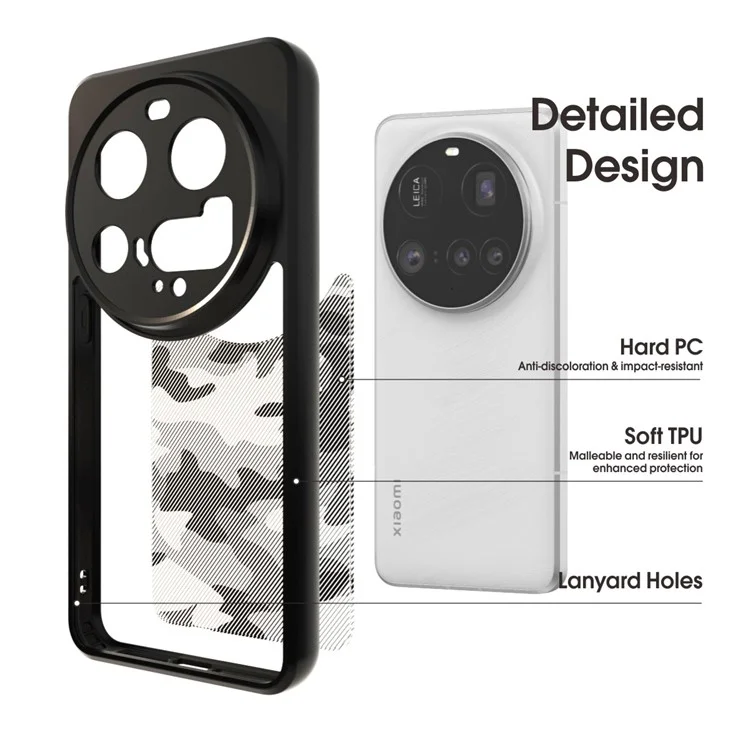 IBMRS Pour Xiaomi 15 Ultra Étui TPU + PC Coque de téléphone antichoc - Camouflage artistique