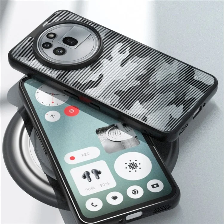 IBMRS Funda para Nothing Phone (3a) de Marco Suave de TPU, Parte Trasera Rígida de PC, Anticaídas - Camuflaje Artístico