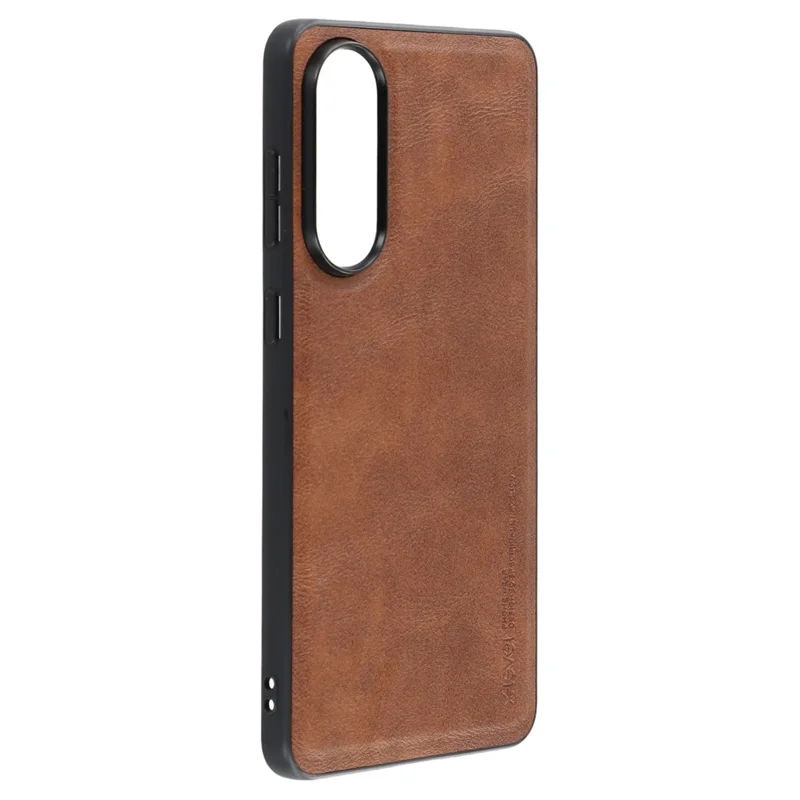 X-LEVEL Bojue-3 Series For Samsung Galaxy S25 Edge Case Leather Coated PC + TPU Phone Back Cover - Brown