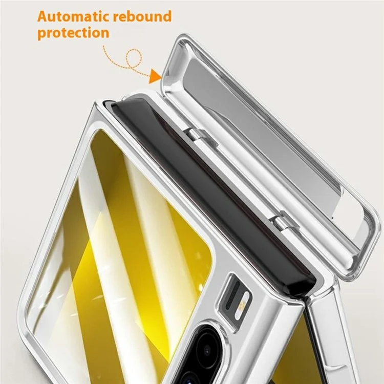 Cover per Huawei Pura X in PC + Acrilico con Protezione Piccolo Schermo Posteriore e Protezione Cerniera - Oro