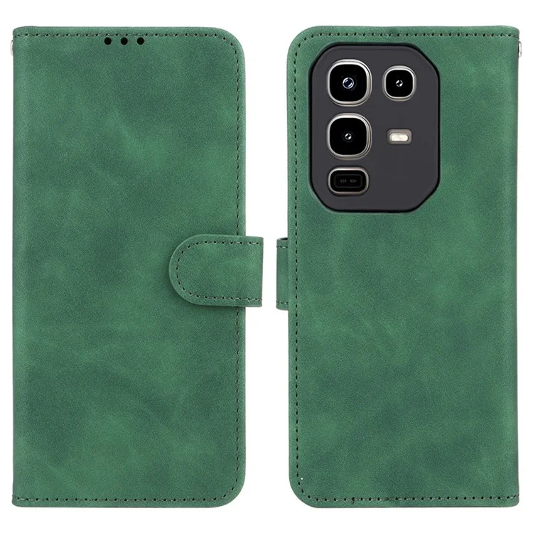 For Infinix Note 50 Pro 4G Leather Case Skin Feel Anti Drop Wallet Flip Phone Cover - Green