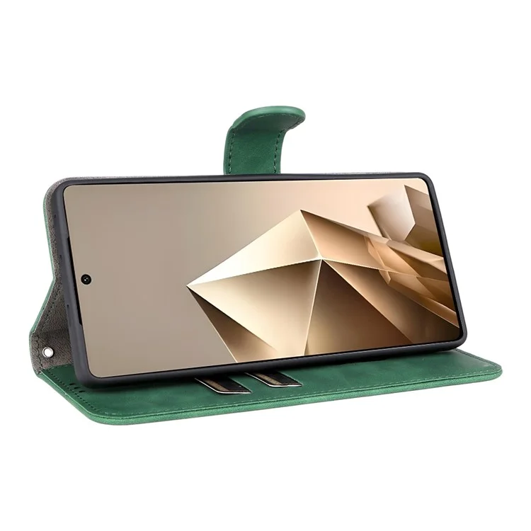 For Infinix Note 50 Pro 4G Leather Case Skin Feel Anti Drop Wallet Flip Phone Cover - Green