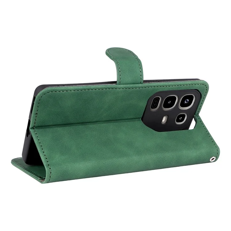 For Infinix Note 50 Pro 4G Leather Case Skin Feel Anti Drop Wallet Flip Phone Cover - Green