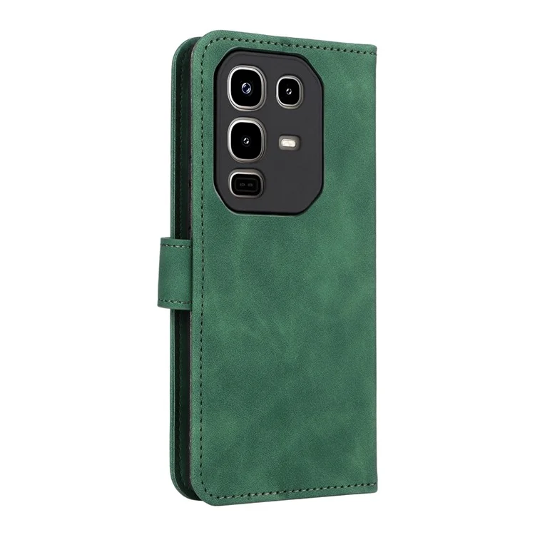 For Infinix Note 50 Pro 4G Leather Case Skin Feel Anti Drop Wallet Flip Phone Cover - Green