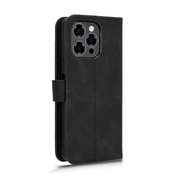 For Doogee Note 58 Pro  /  Note 58 Leather Case Skin Feel Anti Drop Wallet Flip Phone Cover - Black