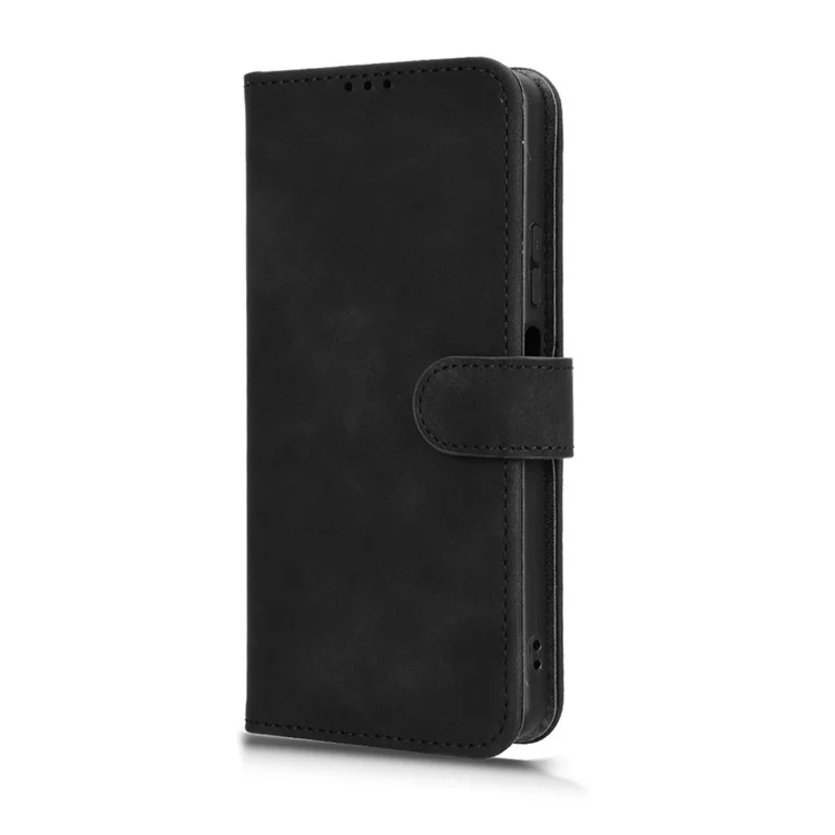 For Doogee Note 58 Pro  /  Note 58 Leather Case Skin Feel Anti Drop Wallet Flip Phone Cover - Black