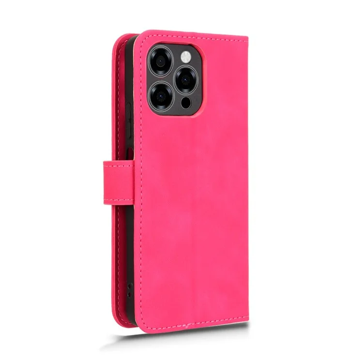 Pour Doogee Note 58 Pro / Note 58 Étui en cuir à sensation de peau, antichute, portefeuille à rabat - Rose