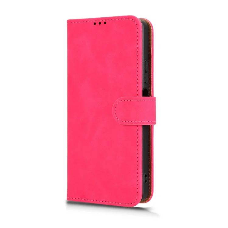 Pour Doogee Note 58 Pro / Note 58 Étui en cuir à sensation de peau, antichute, portefeuille à rabat - Rose