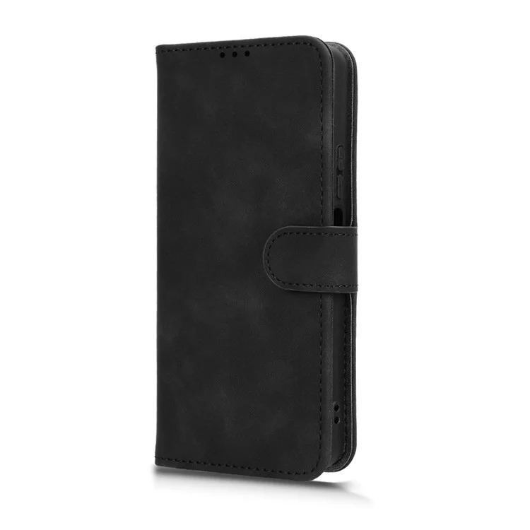 For Blackview Oscal Tiger 13 Leather Case Skin Feel Anti Drop Wallet Flip Phone Cover - Black