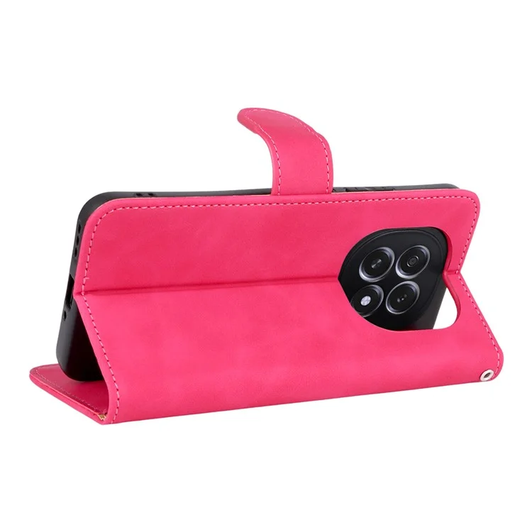 For Oppo F29 Pro 5G (Global) / A5 Pro 5G (China) Leather Case Skin Feel Anti Drop Wallet Flip Phone Cover - Rose