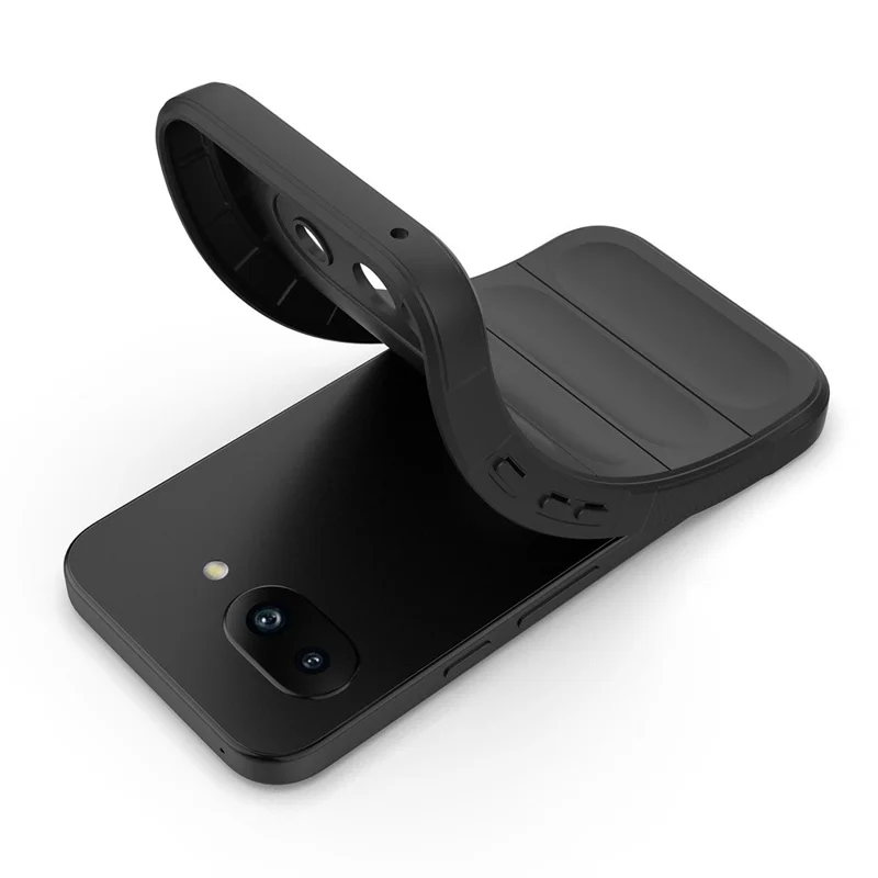 For Google Pixel 9a Case Anti-Drop Soft TPU Rugged Phone Back Cover - Black