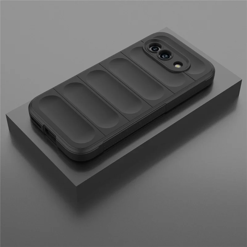 For Google Pixel 9a Case Anti-Drop Soft TPU Rugged Phone Back Cover - Black