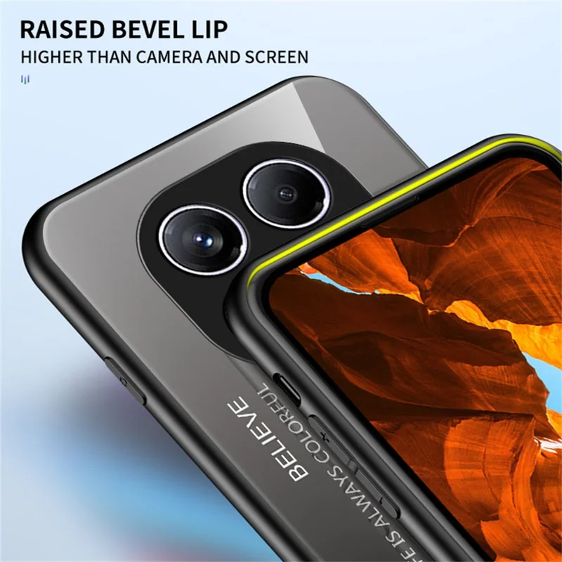 For Xiaomi Redmi Note 14 Pro 4G Case Anti-Scratch Tempered Glass + PC + TPU Phone Cover - Gradient Rose
