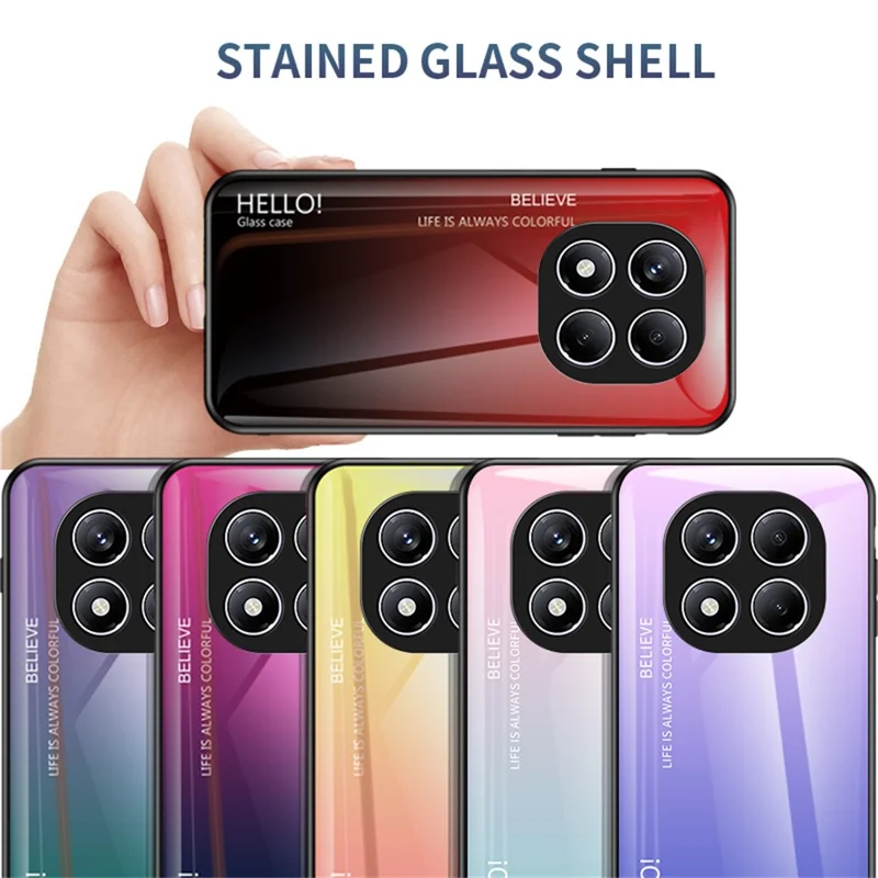 For Xiaomi Redmi Note 14 Pro 4G Case Anti-Scratch Tempered Glass + PC + TPU Phone Cover - Gradient Rose
