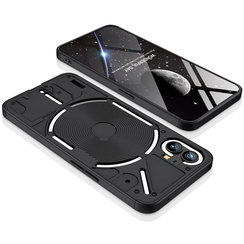 For Nothing phone (1) 5G Hard PC Slim Phone Cover 3-Piece Matte Surface Drop-proof Back Cover - Black