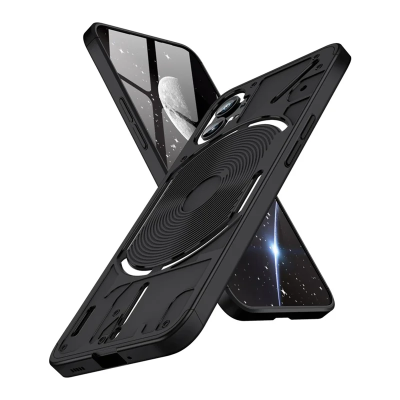 For Nothing phone (1) 5G Hard PC Slim Phone Cover 3-Piece Matte Surface Drop-proof Back Cover - Black
