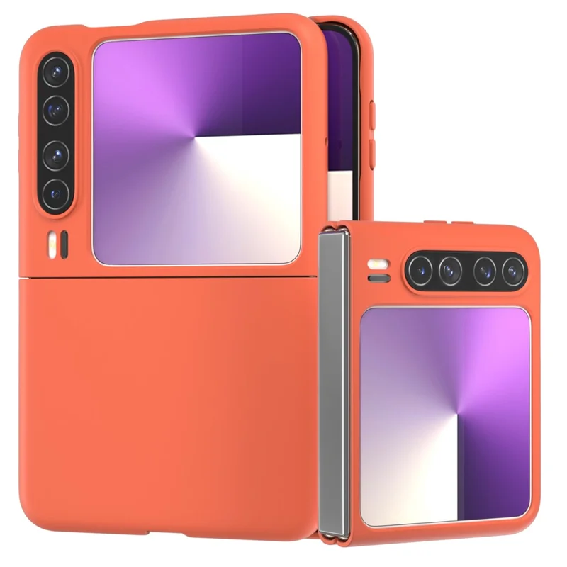 For Huawei Pura X Case Skin-Touch Texture Hard PC Folding Phone Cover - Orange