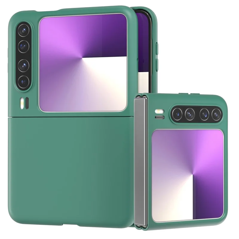 For Huawei Pura X Case Skin-Touch Texture Hard PC Folding Phone Cover - Dark Green