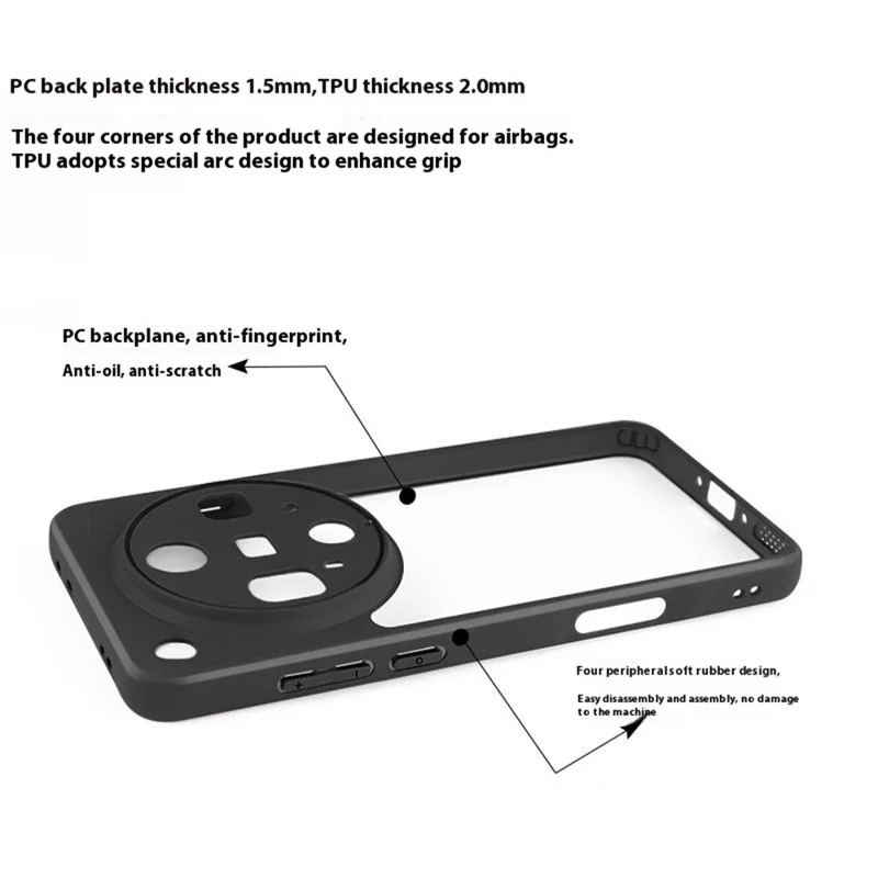 For Oppo Find X8 Ultra 5G Case Shockproof PC + TPU Clear Back Phone Cover