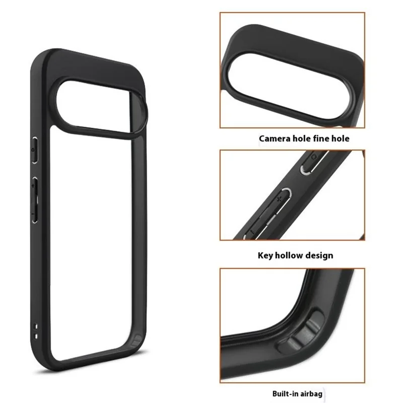 For Google Pixel 10 Pro  /  Pixel 10 Case Shockproof PC + TPU Clear Back Phone Cover