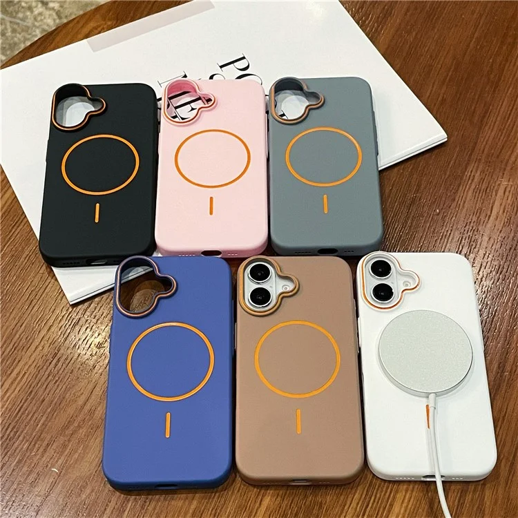 Cover per iPhone 16 Compatibile con MagSafe, Sottile in PC con Finitura Soft Touch - Rosa