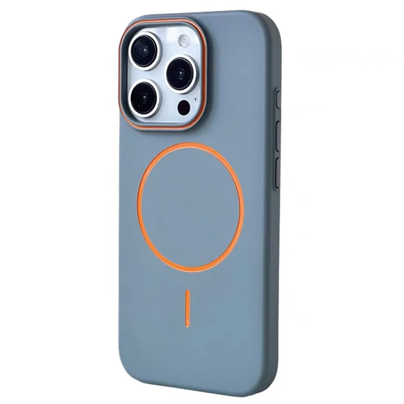 Für iPhone 16 Pro Hülle Kompatibel mit MagSafe Soft-Touch Slim PC Rückseite Handyhülle - Grau