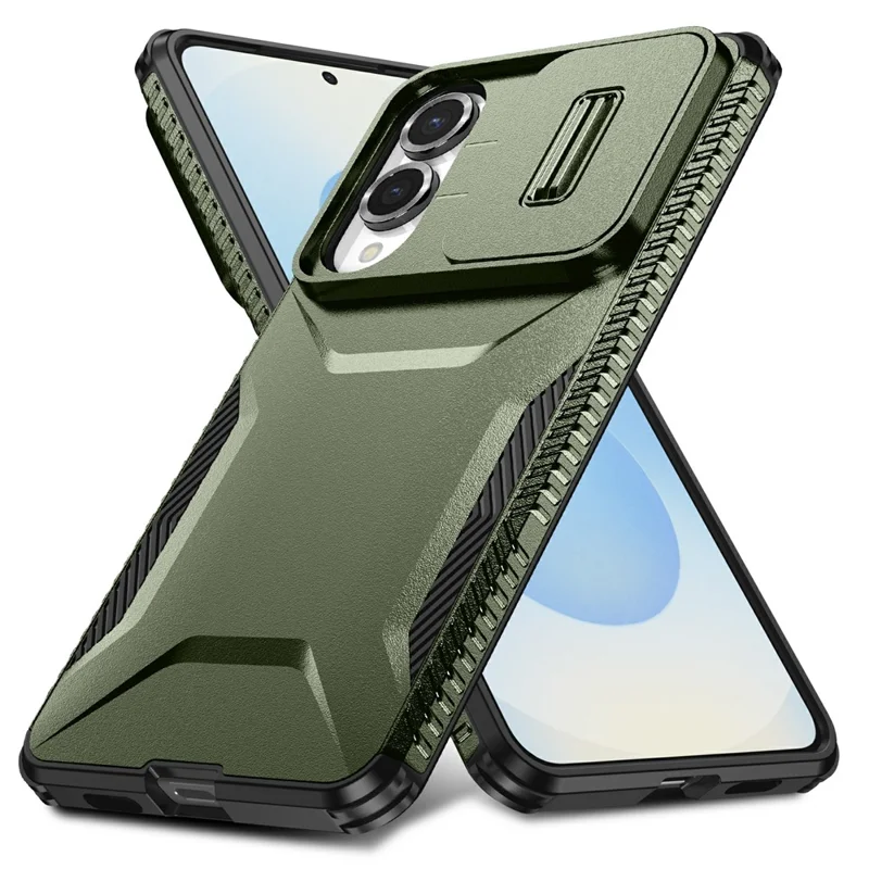 Capa para Samsung Galaxy S25 Edge Camshield TPU + PC com Proteção Anti-Deslizante nas Bordas - Verde