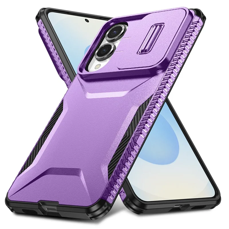 For Samsung Galaxy S25 Edge Case Camshield TPU + PC Phone Cover Non-Slip Side Edge - Purple