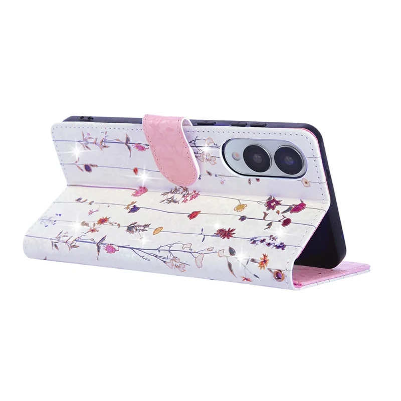 For Samsung Galaxy S25 Edge Case RFID Blocking Flower Leather Phone Cover - Small Flower