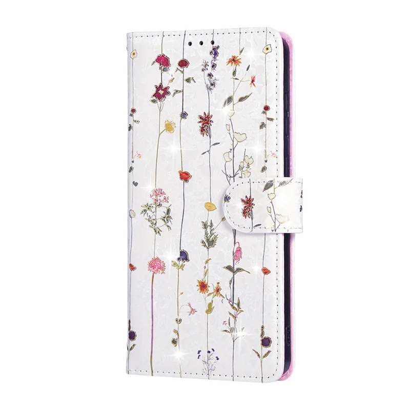 For Samsung Galaxy S25 Edge Case RFID Blocking Flower Leather Phone Cover - Small Flower