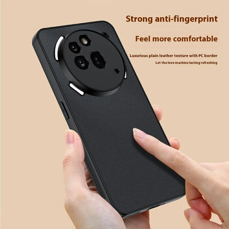 Capa para Nothing Phone (3a) Pro em Couro Sintético com PC + TPU Anti-Queda - Preto