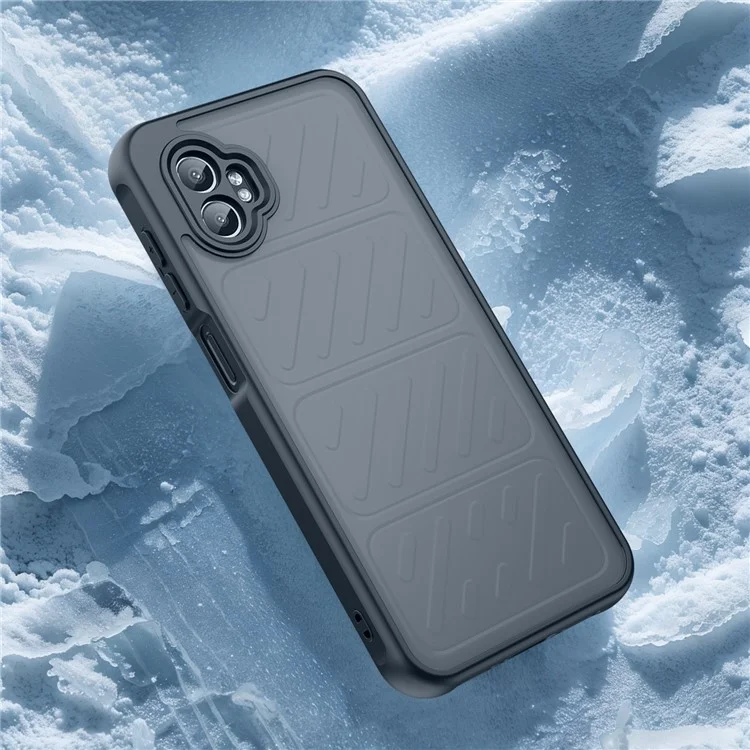 Für Samsung Galaxy XCover7 Pro Hülle Stoßfest Airbags Frost Transparent PC + TPU Handyrückseite Schutzhülle - Schwarz