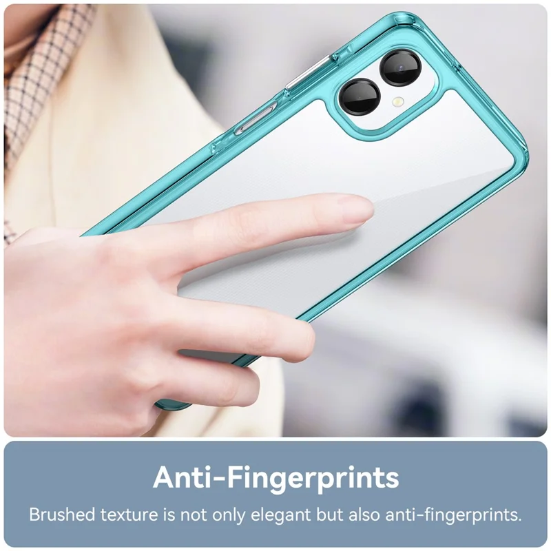 For Samsung Galaxy A06 5G Case TPU + Acrylic Protective Clear Phone Cover - Transparent Blue