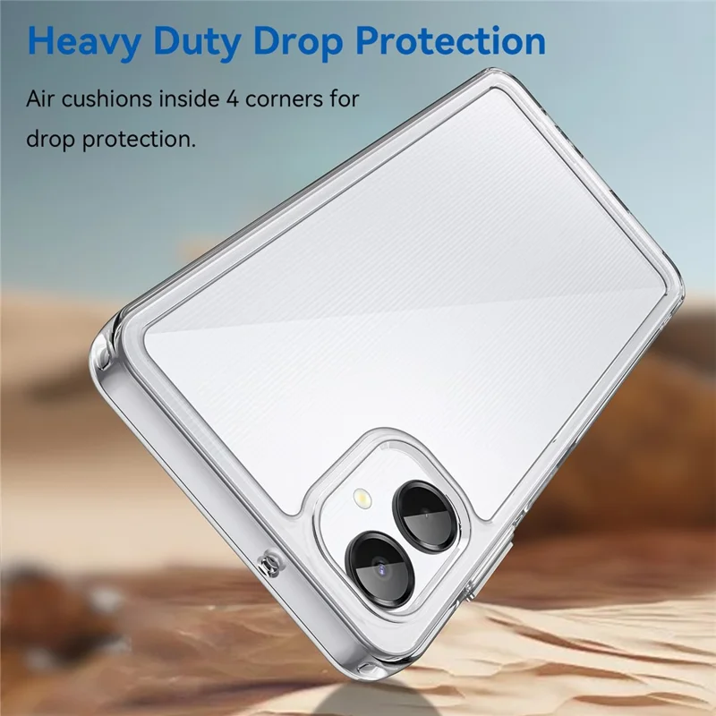 For Samsung Galaxy A06 5G Case TPU + Acrylic Protective Clear Phone Cover - Transparent