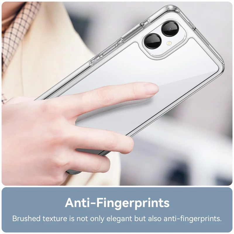 For Samsung Galaxy A06 5G Case TPU + Acrylic Protective Clear Phone Cover - Transparent
