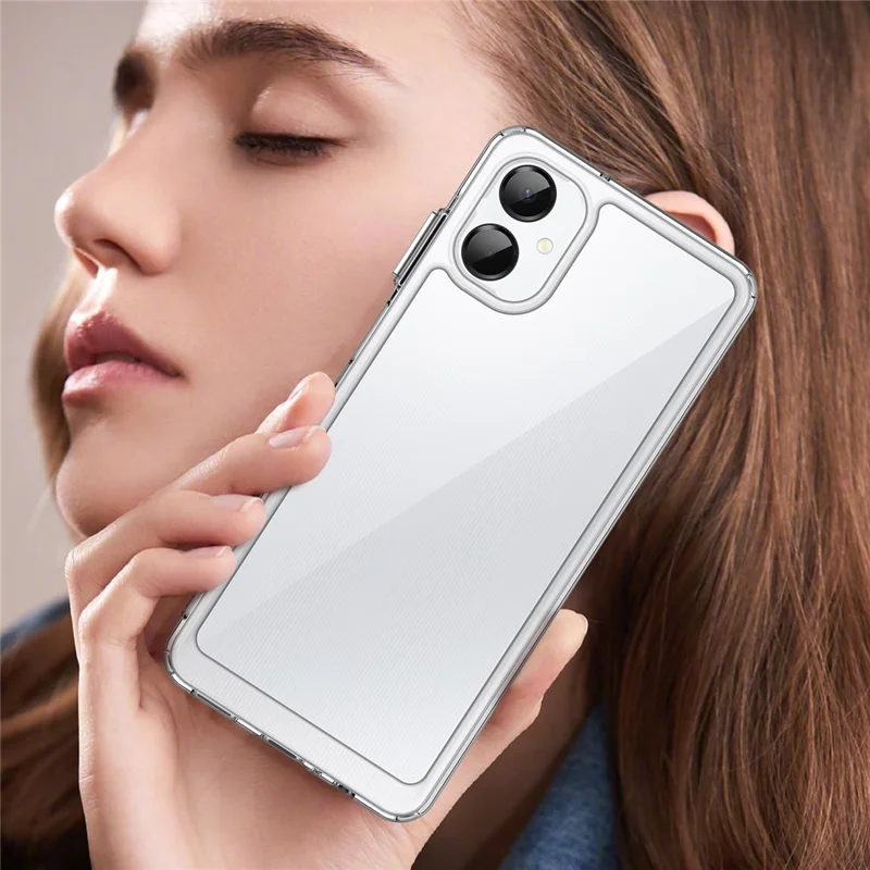 For Samsung Galaxy A06 5G Case TPU + Acrylic Protective Clear Phone Cover - Transparent